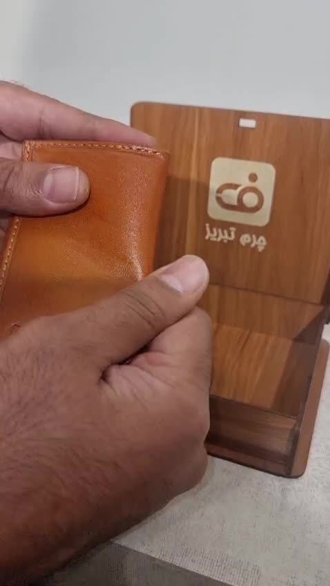 کیف جاکارتی 2لت تمام چرم طبیعی