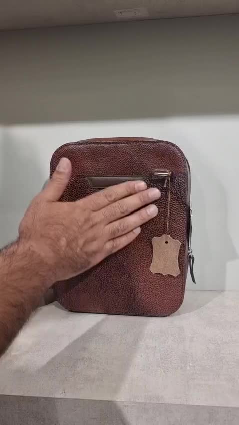 کیف دوشی ممتاز تمام چرم طبیعی مردانه 