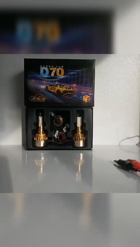 هدلایت D70 سه رنگ فلاشر پایه H11 چیپ CSP