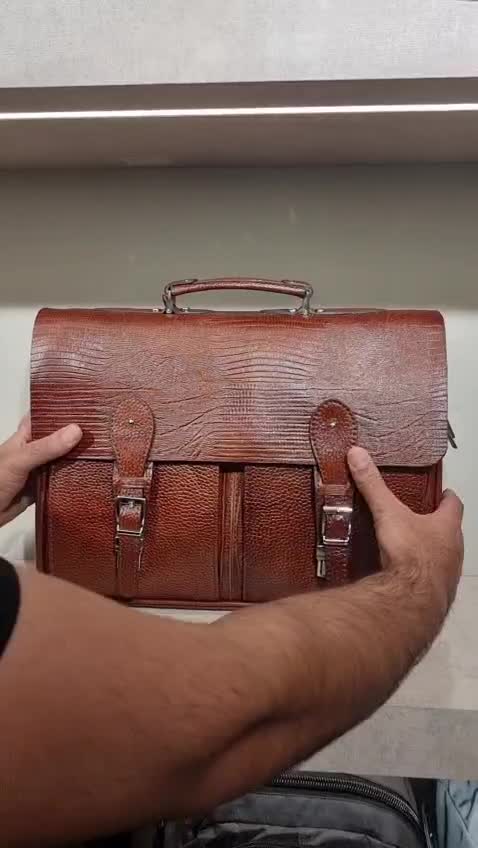 کیف اداری 2قفل درجه تمام چرم طبیعی مردانه