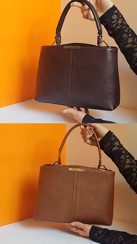 کیف چرم طبیعی گاوی دستی و دوشی زنانه و دخترانه کد 1014/2