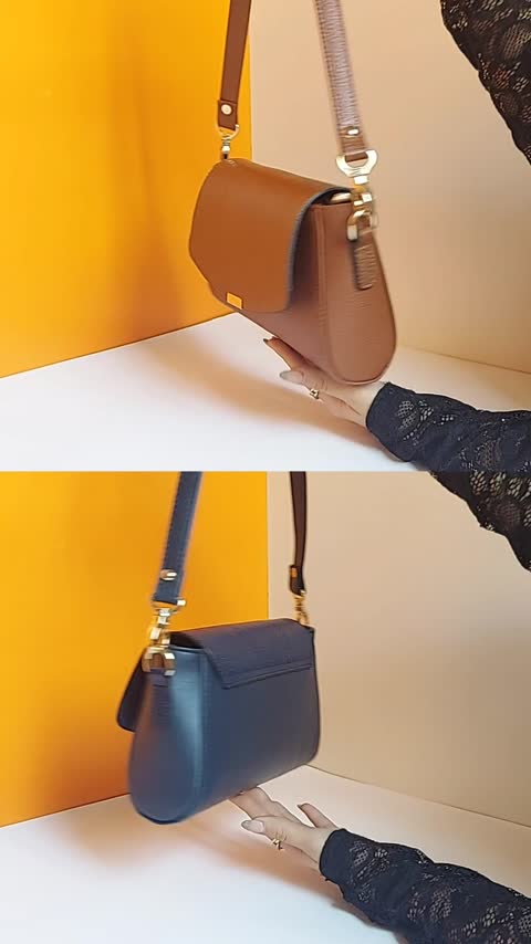 کیف دستی و دوشی چرم طبیعی گاوی دخترانه و زنانه کد 2000/1