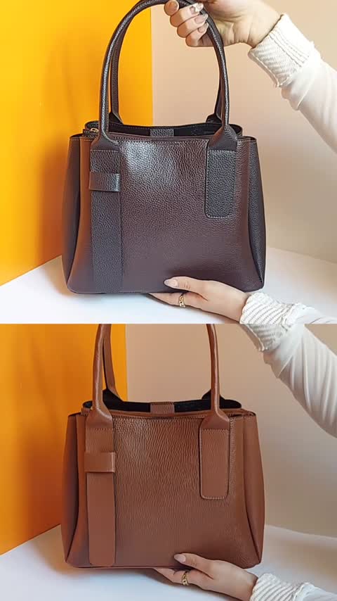 کیف چرم طبیعی گاوی زنانه و دخترانه کد 309/2 دستی و دوشی