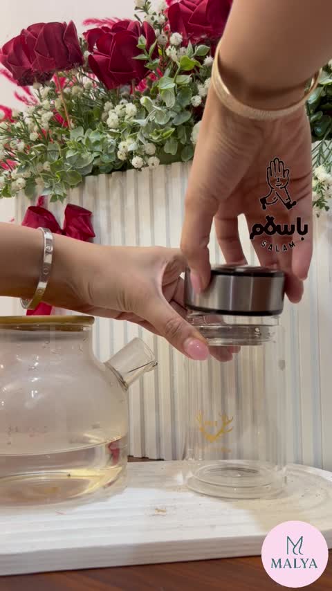 لیوان دمنوش پیرکس دوجداره