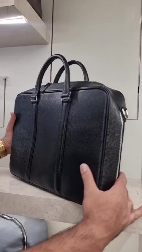 کیف اداری بزرگ 3طبله تمام چرم طبیعی فولوتر