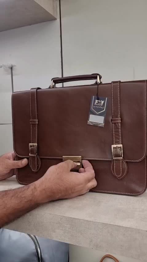 کیف اداری 1قفل رمزدار چرم طبیعی مردانه 