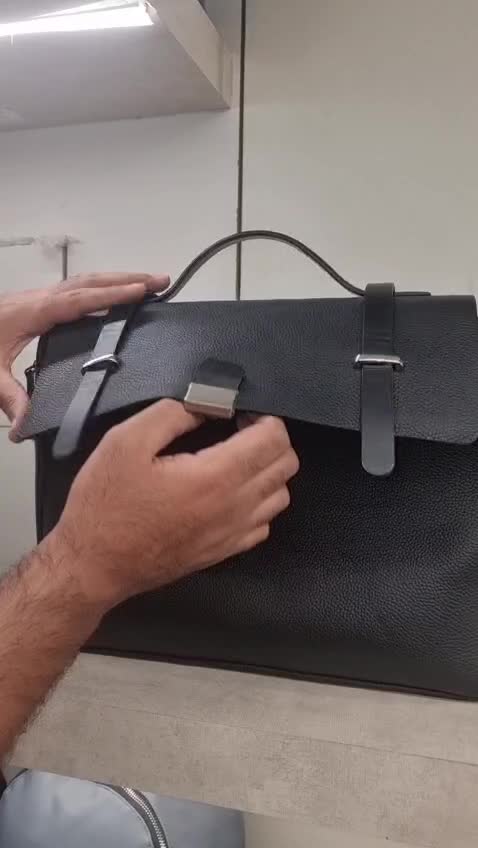 کیف اداری تک قفل مدل ایتالیا تمام چرم طبیعی مردانه