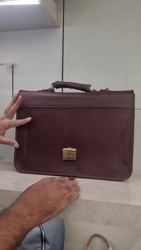 کیف 1قفل رمزدار 2طبله چرم طبیعی مردانه 012