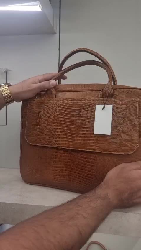کیف اداری 2دسته قواره بزرگ تمام چرم طبیعی لزار