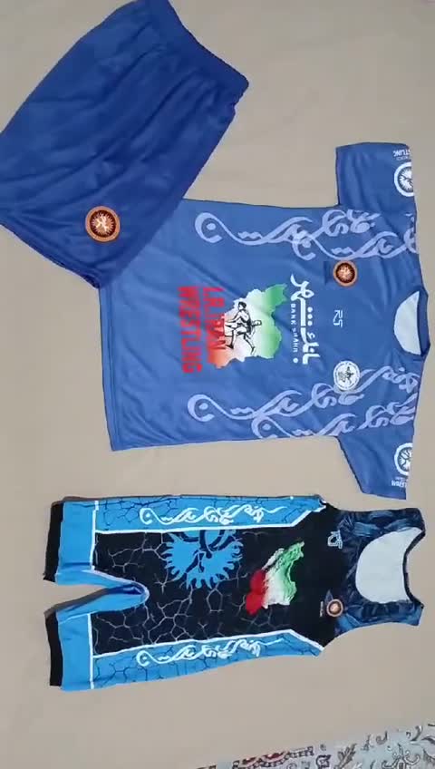 ست پیراهن شورت تمرینی کشتی(دوبند-پیراهن و شورت تمرینی.)