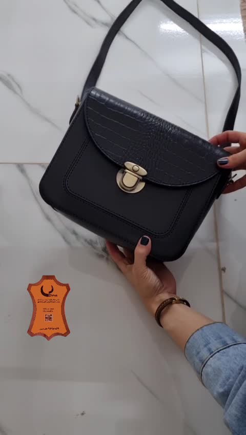 کیف دوشی زنانه چرم دستدوز