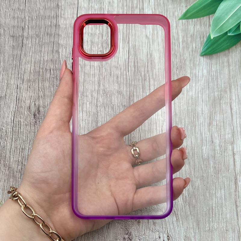 قاب گوشی Galaxy A04 / Galaxy M13 5G سامسونگ Metal Case شفاف دور سیلیکونی رنگین کمان طیفی کد 17743