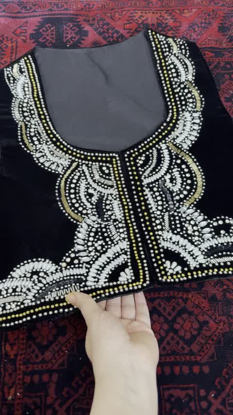 سخمه/جلیقه/وست جواهردوزی کار دست مدل سیمرغ