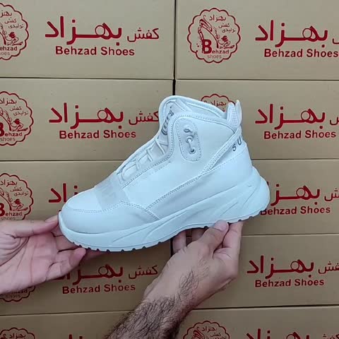 کتونی ساق بلند دخترانه زنانه سایز 37 تا 41 رنگ سفید زیره پیو کفی طبی لژ چهار سانتی رویه چرم مصنوعی