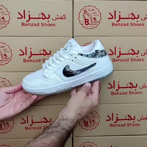 کتونی نایک آکواریومی زنانه پسرانه سایز 37 تا 40 رنگ سفید کفی طبی کف دوخت دور دوخت زیره ترمو لژ سه سانتی رویه چرم و راشل