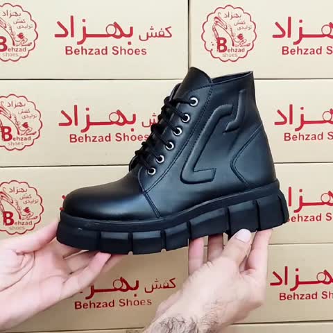 پوتین زنانه دخترانه سایز 37 تا 40 رنگ مشکی زیره پیو بغل زیپ لژ چهار و نیم سانتی رویه چرم صنعتی