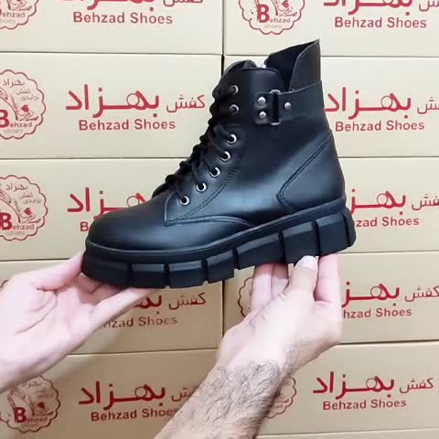 پوتین زنانه دخترانه بغل زیپ سایز 37 تا 40 رنگ مشکی لژ چهار و نیم سانتی رویه چرم مصنوعی زیره پیو