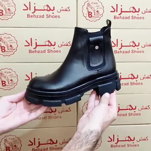 پوتین زنانه دخترانه بغل کش سایز 37 تا 40 رنگ مشکی لژ پنج سانتی رویه چرم مصنوعی زیره پیو