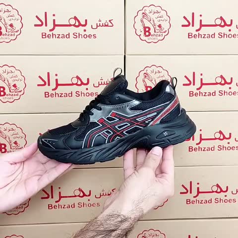کتونی آسیکس asics دخترانه زنانه سایز 37 تا 40 رنگ مشکی زیره پیو کفی طبی لژ چهار سانتی رویه راشل وچرم مصنوعی سبک  