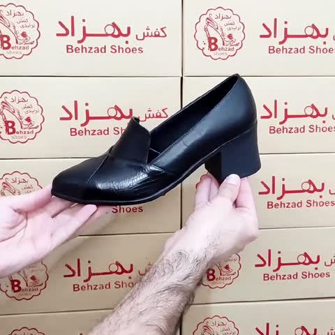 کفش پاشنه شش سانتی دخترانه زنانه سایز 37 تا 41 رنگ مشکی زیره پیو رویه چرم صنعتی