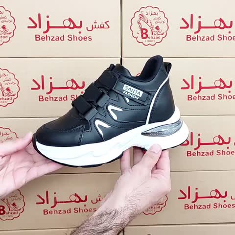 کفش لژ مخفی 7 سانتی دخترانه زنانه کفی طبی رنگ مشکی سایز 37 تا 40 زیره پیو رویه چرم مصنوعی بند کشی