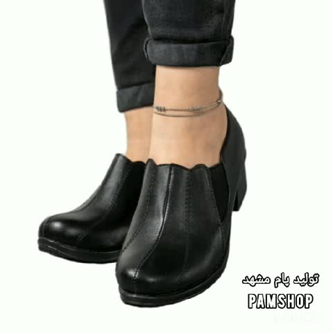 کفش های طبی پاشنه دار چرم 