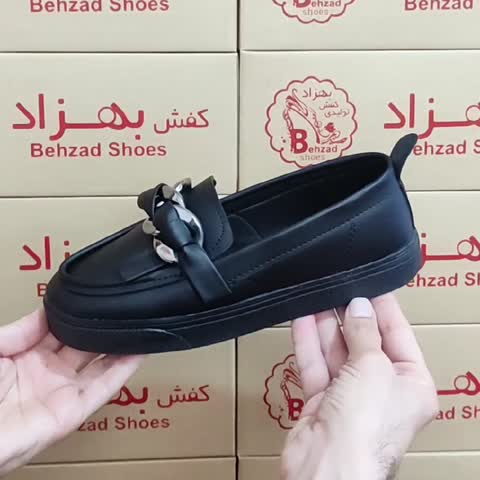 کفش کالج زنانه دخترانه زیره pvc سایز 37 تا 41 رنگ مشکی پاشنه 2 سانتی رویه چرم مصنوعی سبک و راحتی  