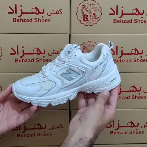 کتونی نیو بالانس دخترانه زنانه سایز 37 تا 40 رنگ سفید زیره پیو کفی طبی لژ چهار سانتی رویه راشل وچرم مصنوعی سبک و راحت