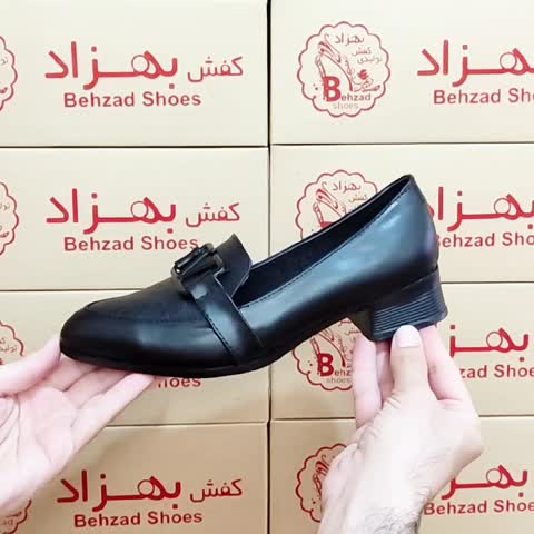 کالج کفش زنانه دخترانه سایز 37 تا 41 رنگ مشکی زیره pvc پاشنه 3 سانتی رویه چرم مصنوعی سبک راحتی
