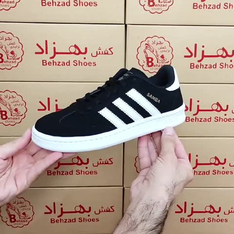 کتونی آدیداس adidas دخترانه پسرانه زیره پیو دور دوخت سایز 37 تا 40 رنگ مشکی کفی طبی لژ 3 سانتی رویه اشبالت خارجی   