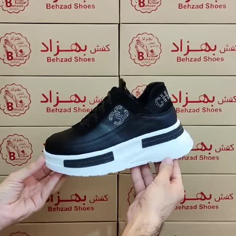 کفش کتونی دخترانه زنانه سایز 37 تا 40 رنگ مشکی زیره پیو لژ 5 سانتی کفی طبی رویه چرم مصنوعی سبک و راحت 