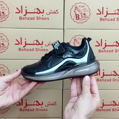 کتونی بچه گانه اسپرت دخترانه پسرانه سایز 31 تا 36 رنگ مشکی سفید زیره کپسولی لژ 4 سانتی رویه فوم خارجی راحتی 