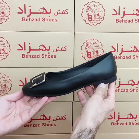 کفش بابت زنانه دخترانه زیره pvc سایز 37 تا 41 رنگ مشکی پاشنه یک سانتی رویه چرم مصنوعی سبک و راحتی  