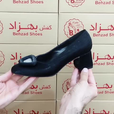 کفش پاشنه دار نگینی مجلسی زنانه دخترانه سایز 37 تا 41 رنگ مشکی رویه کوبا زیره رافیک پاشنه 5 سانتی سبک راحت 