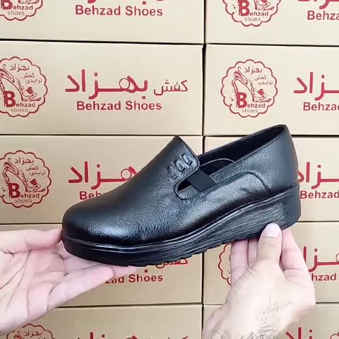 کفش طبی زنانه دخترانه رنگ مشکی زیره پیو لژ 3 سانتی کفی طبی برجسته خارپاشنه چرم مصنوعی صنعتی سایز 37 تا 42 بسیار سبک راحت