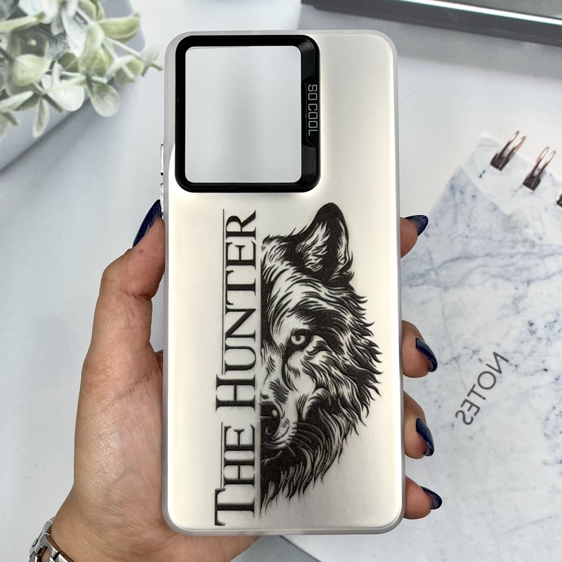 قاب گوشی Redmi Note 13 4G شیائومی New So Cool اورجینال کروم لنز برجسته طرح HUNTER گرگ کد 665078