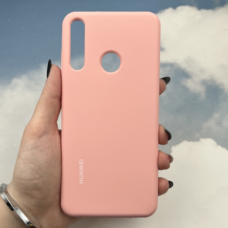 قاب گوشی Huawei Y6P هوآوی سیلیکونی پاک کنی اورجینال داخل پارچه ای رنگ گلبهی کد 26057