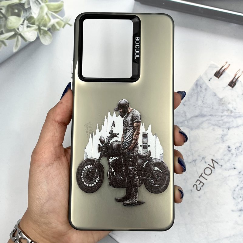 قاب گوشی Redmi Note 13 4G شیائومی New So Cool اورجینال کروم لنز برجسته طرح موتور سنگین کد 233734