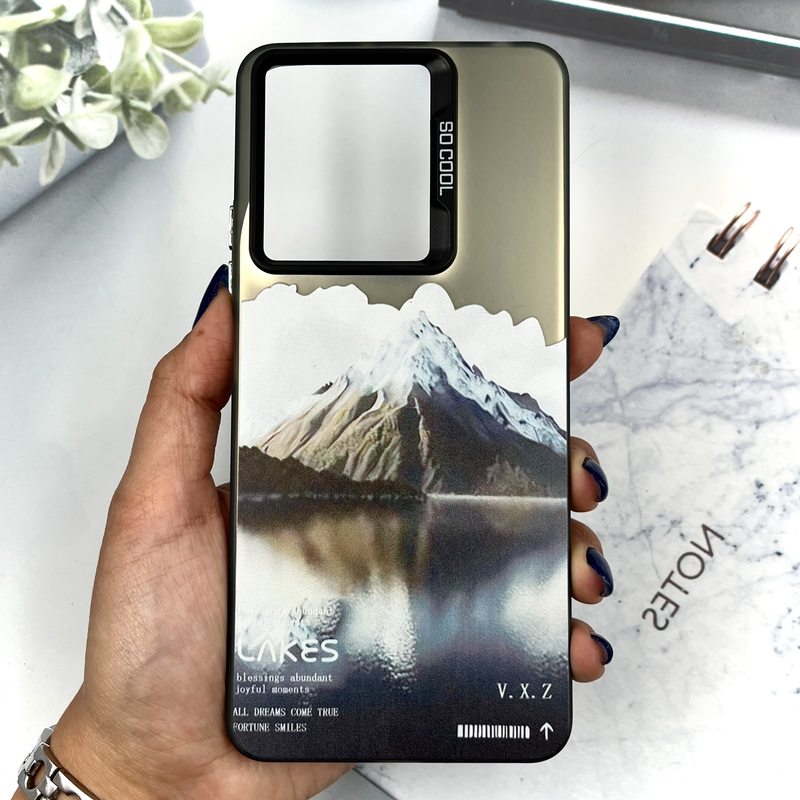 قاب گوشی Redmi Note 13 4G شیائومی New So Cool اورجینال کروم لنز برجسته طرح Mountain کوه کد 548966