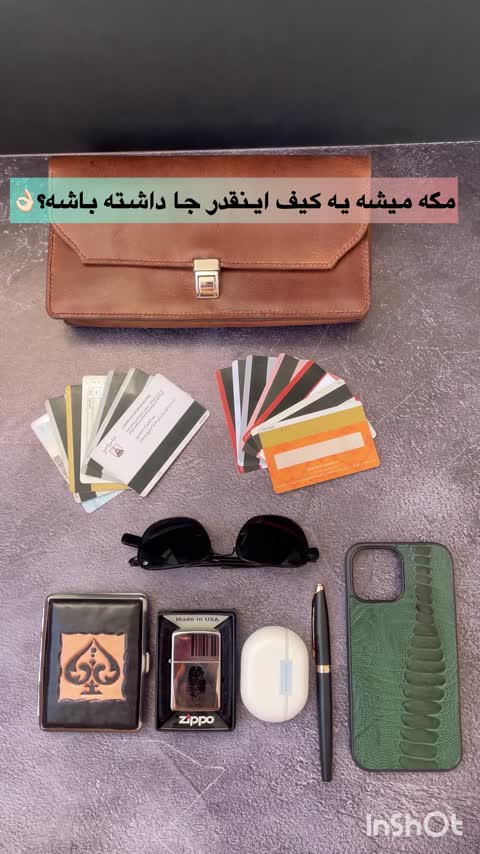 کیف دستی مردانه چرم طبیعی کاملا دست دوز