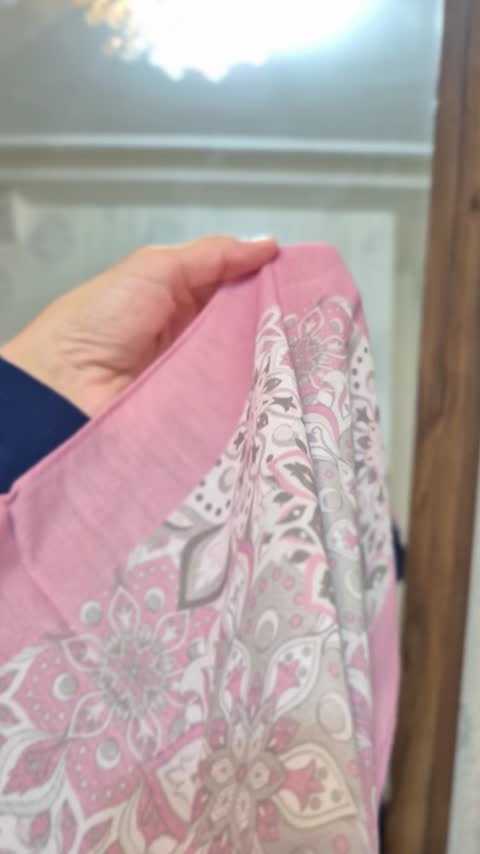 ست کیف و روسری طرح سنتی (طرح شمسا صورتی)