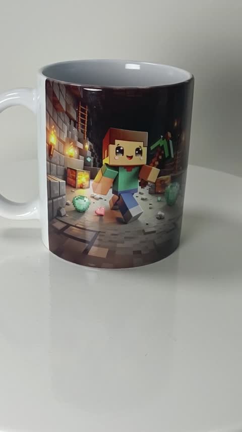 ماگ بازی ماینکرافت (Minecraft) کد 03 (معمولی ، مشکی ، حرارتی)