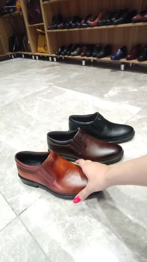 کفش تمام چرم مردانه مدل آلفا