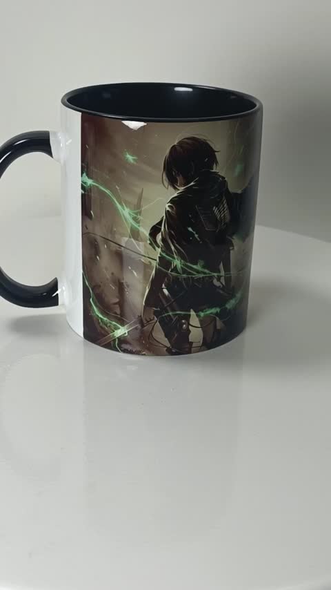 ماگ انیمه اتک آن تایتان طرح میکاسا آکرمن (Mikasa Ackerman) Attack On Titan کد 06 (معمولی ، مشکی ، حرارتی)