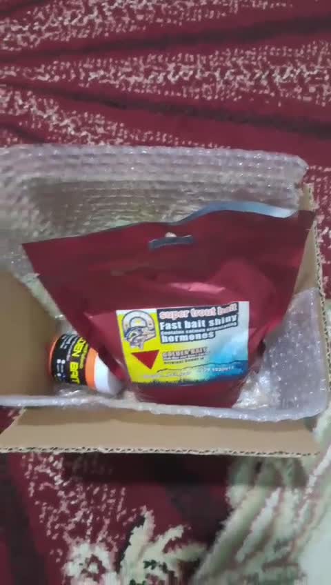 طعمه قزل آلا پودر 500 گرمیsuper trout bait نارنجی 