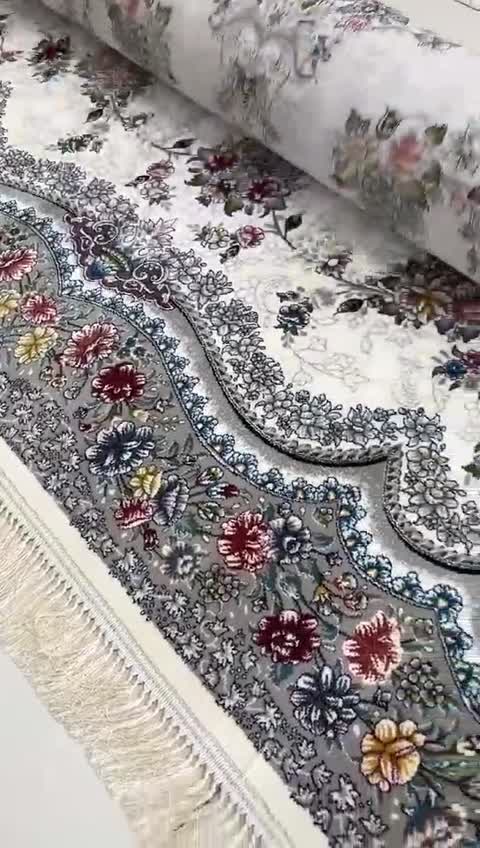 12متری فرش 700شانه آکریلیک تراکم 2550 نگین 5038 کرم