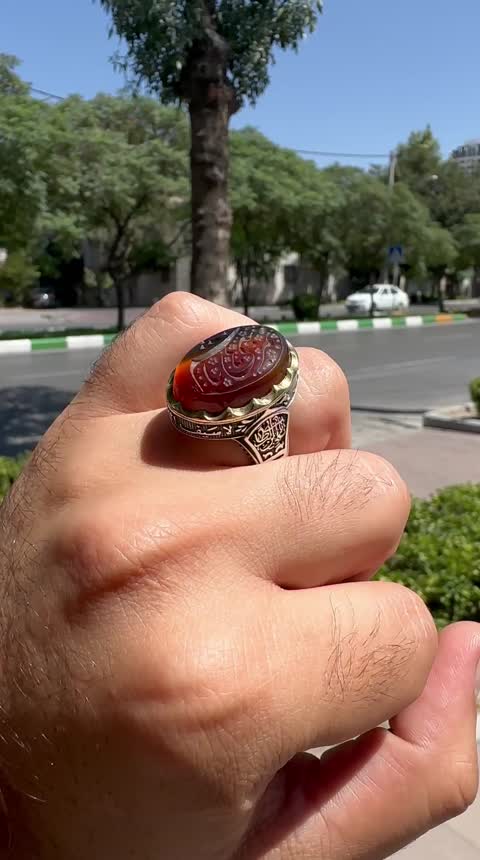 انگشتر عقیق خراسانی اصل مردانه نقره