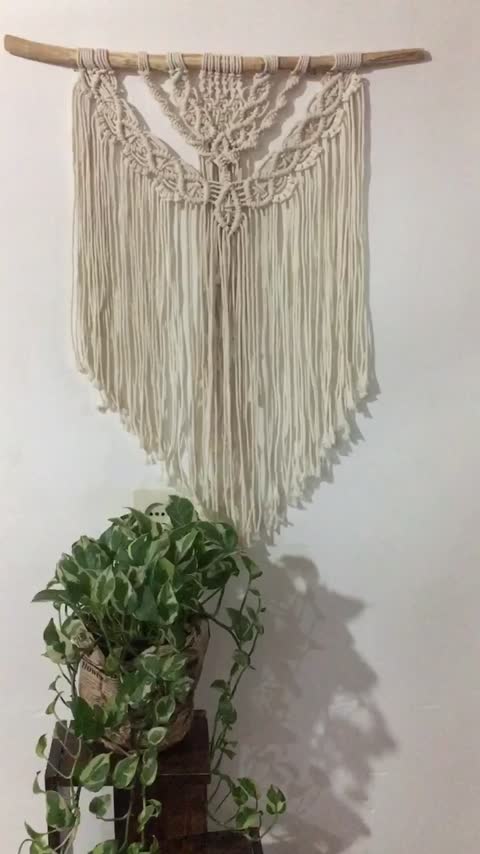 دیوارکوب مکرومه عرض شاخه 65 سانت  ارتفاع80 سانت 