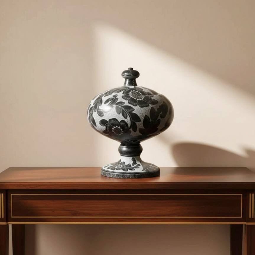 شکلات خوری سنگی پایه دار طرح جقه