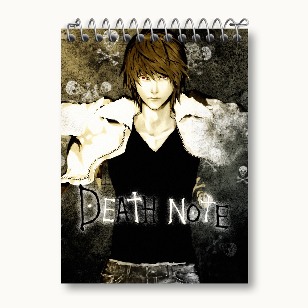 دفتر یادداشت 50 برگ خندالو طرح یاگامی لایت انیمه دفترچه مرگ Death Note  کد 11308